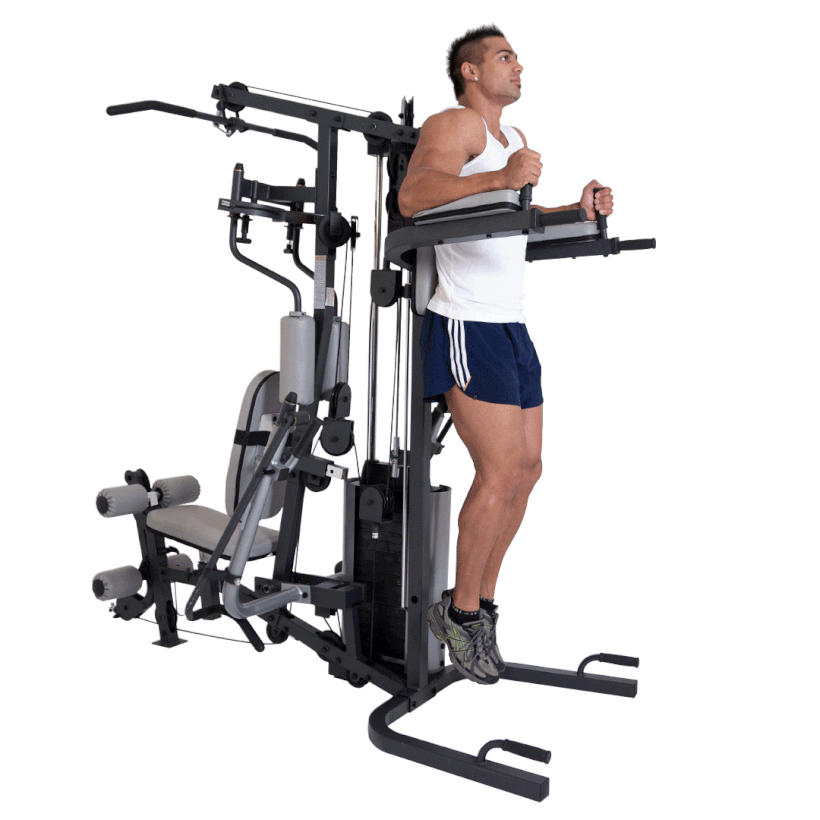 Vertical Knee Raise Exercise on Multi Gym